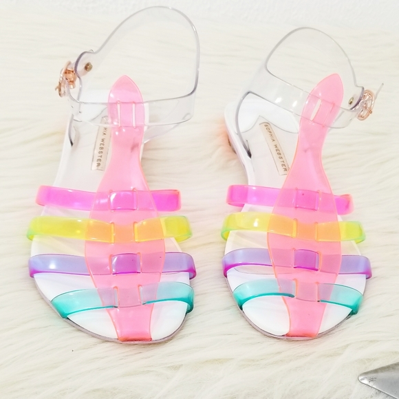 SOLD Sophia Webster jelly sandals rainbow violeta - Picture 3 of 7